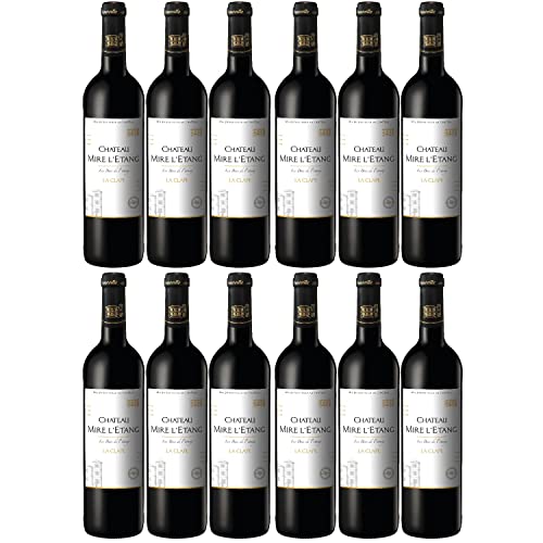 Château Mire L'Etang La Clape AOP Rotwein Wein trocken Frankreich I FeinWert Paket (12 x 0,75l) von FeinWert
