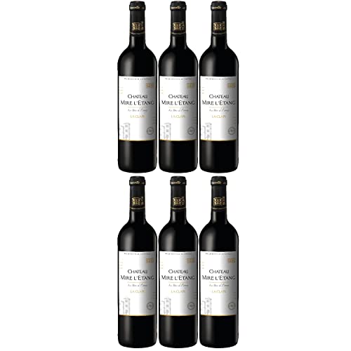 Château Mire L'Etang La Clape AOP Rotwein Wein trocken Frankreich I FeinWert Paket (6 x 0,75l) von FeinWert