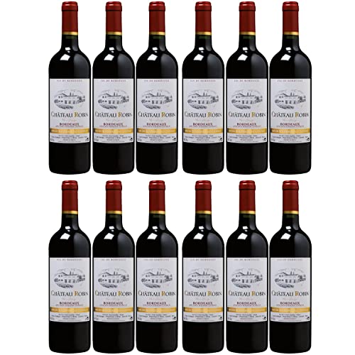 Château Robin Bordeaux AOC Rotwein Wein trocken Frankreich I FeinWert Paket (12 x 0,75l) von FeinWert