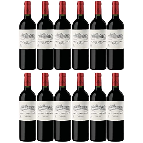Château d'Haurets Bordeaux AOC Rotwein Wein trocken Frankreich I FeinWert Paket (12 x 0,75l) von FeinWert