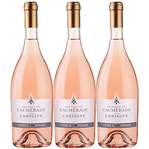 Château de l'Aumérade l'Origine Rosé Côtes de Provence Rosewein AOP 1,5 l Magnumflasche I Visando Paket (3 x 1,5l) von FeinWert