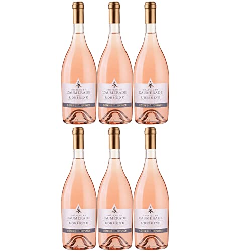 Château de l'Aumérade l'Origine Rosé Côtes de Provence Rosewein AOP 1,5 l Magnumflasche I Visando Paket (6 x 1,5l) von FeinWert