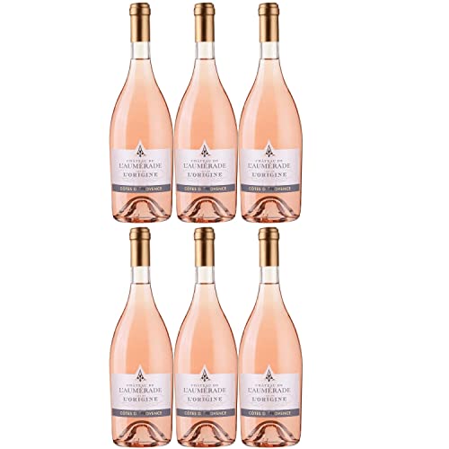 Château de l'Aumérade l'Origine Rosé Côtes de Provence Rosewein AOP 1,5 l Magnumflasche I Visando Paket (6 x 1,5l) von FeinWert