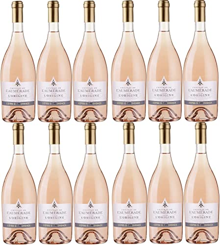 Château de l'Aumérade l'Origine Rosé Côtes de Provence Rosewein trocken AOP Frankreich I Visando Paket (12 x 0,75l) von FeinWert