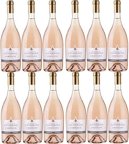 Château de l'Aumérade l'Origine Rosé Côtes de Provence Rosewein trocken AOP Frankreich I Visando Paket (12 x 0,75l) von FeinWert