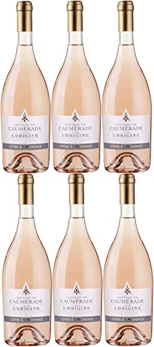 Château de l'Aumérade l'Origine Rosé Côtes de Provence Rosewein trocken AOP Frankreich I Visando Paket (6 x 0,75l) von FeinWert