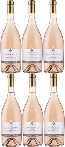 Château de l'Aumérade l'Origine Rosé Côtes de Provence Rosewein trocken AOP Frankreich I Visando Paket (6 x 0,75l) von FeinWert