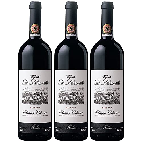 Chianti classico DOCG Riserva Einzellage La Selvanella Rotwein Wein trocken Italien I Visando Paket (3 x 0,75l) von FeinWert