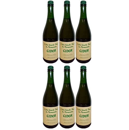 Cidre Bouché Brut Cidor mit Schraubverschluss trocken Frankreich Inkl FeinWert E-Book (6 x 0,75l) von FeinWert