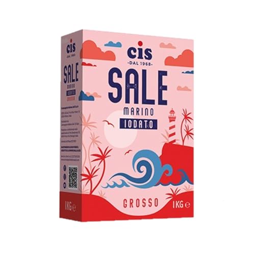 Compagnia Italiana Sali Sale Marino Fino Feines jodiertes Meersalz Italien inkl. FeinWert E-Book (1 x 1kg) von FeinWert