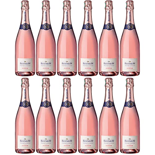 Crémant d'Alsace Brut rosé Bestheim Rosé Schaumwein trocken Frankreich I FeinWert Paket (12 x 0,75l) von FeinWert