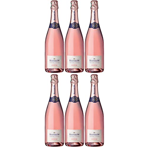 Crémant d'Alsace Brut rosé Bestheim Rosé Schaumwein trocken Frankreich I FeinWert Paket (6 x 0,75l) von FeinWert