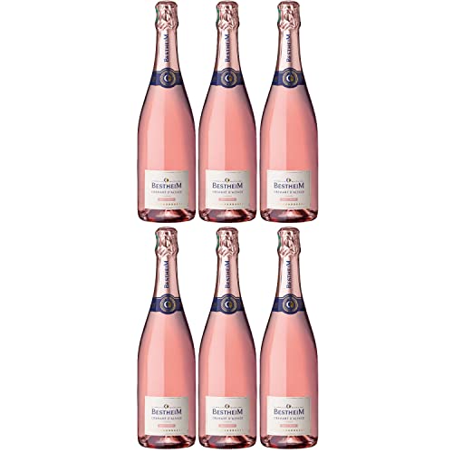 Crémant d'Alsace Brut rosé Bestheim Rosé Schaumwein trocken Frankreich I FeinWert Paket (6 x 0,75l) von FeinWert