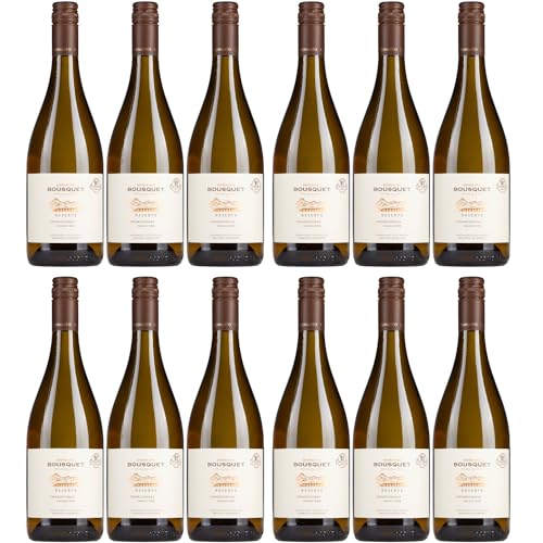 Domaine Bousquet Chardonnay Reserve, Trocken, Weißwein, Bio, Argentinien inkl. FeinWert E-Book (12 x 0,75 l) von FeinWert