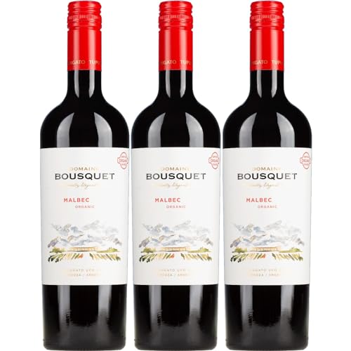 Domaine Bousquet Malbec,Trocken, Rotwein, Bio, Argentinien inkl. FeinWert E-Book (3 x 0,75 l) von FeinWert