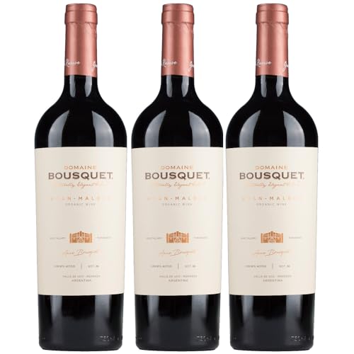 Domaine Bousquet Malbec Grande Reserve Rot trocken Rotwein Argentinien Bio inkl. FeinWert E-Book (3 x 0,75l) von FeinWert