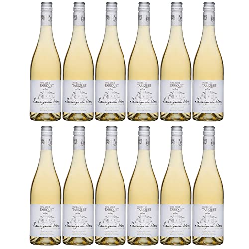 Domaine Tariquet Sauvignon Blanc Côtes de Gascogne IGP Weißwein Wein trocken Frankreich I FeinWert Paket (12 x 0,75l) von FeinWert