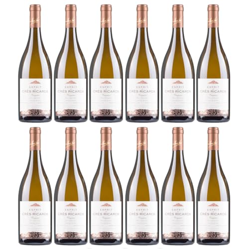 Domaines Paul Mas Esprit de Crès Ricards Viognier Weisswein Weiss trocken Frankreich inkl. FeinWert E-Book (12 x 0,75l) von FeinWert