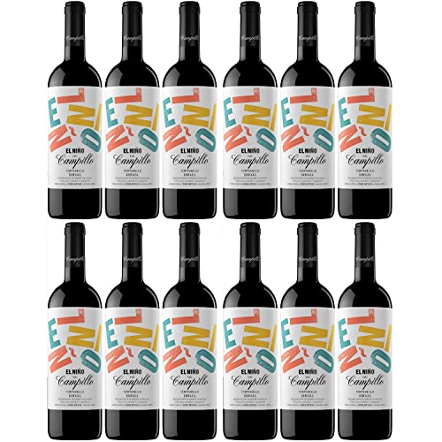 El Niño de Campillo Rotwein Wein trocken vegan Spanien I Visando Paket (12 Flaschen) von FeinWert