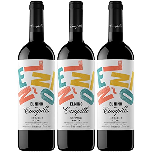 El Niño de Campillo Rotwein Wein trocken vegan Spanien I Visando Paket (3 Flaschen) von FeinWert