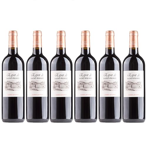 Esprit de Saint - Pierre Saint - Julien Rotwein Cuvée Wein trocken Frankreich Inkl. FeinWert E-Book (6 x 0,75l) von FeinWert