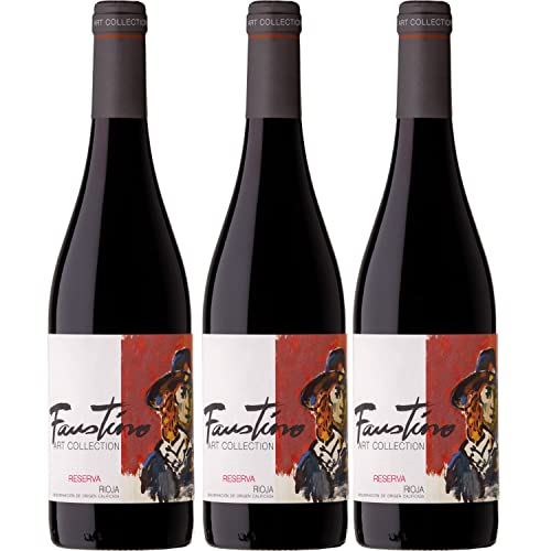 Faustino Art Collection Reserva Rotwein Wein trocken Spanien I Visando Paket (3 Flaschen) von FeinWert