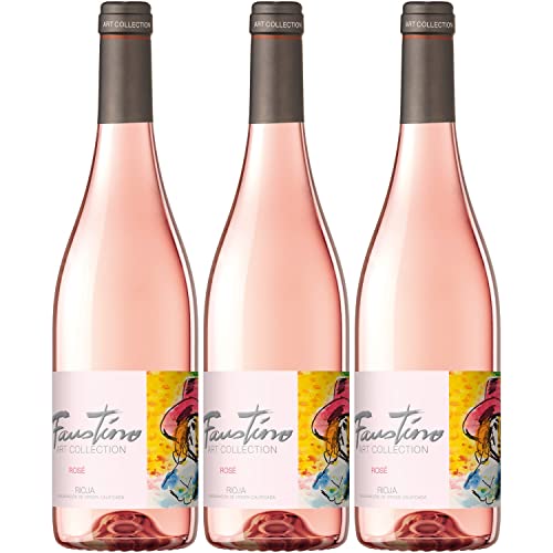 Faustino Art Collection Rosado Roséwein Wein Spanien I Visando Paket (3 Flaschen) von FeinWert