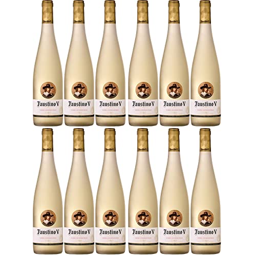 Faustino V Blanco Weißwein Wein trocken Spanien I Visando Paket (12 Flaschen) von FeinWert