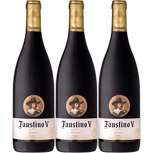 Faustino V Reserva Rotwein Wein trocken Spanien I Visando Paket (3 Flaschen) von FeinWert