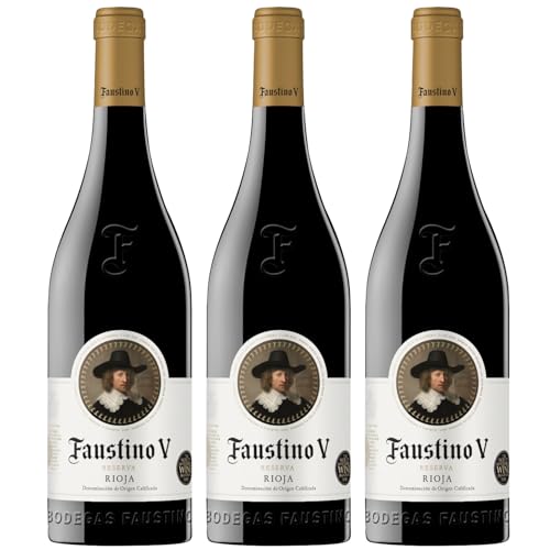 Faustino V Reserva Rotwein Wein trocken Spanien I Visando Paket (3 Flaschen) von FeinWert