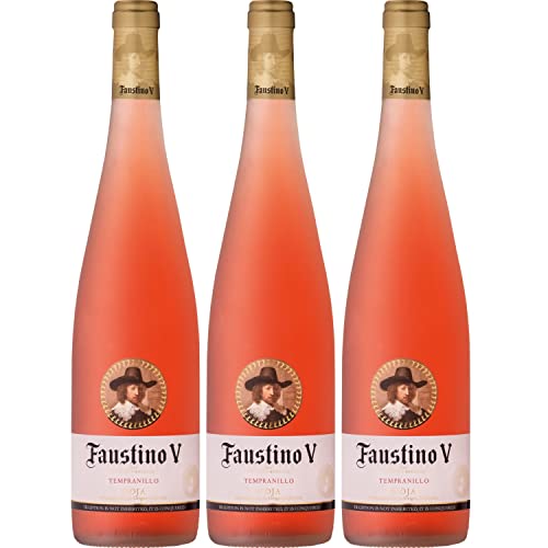 Faustino V Rosado Roséwein Wein trocken Spanien I Visando Paket (3 Flaschen) von FeinWert