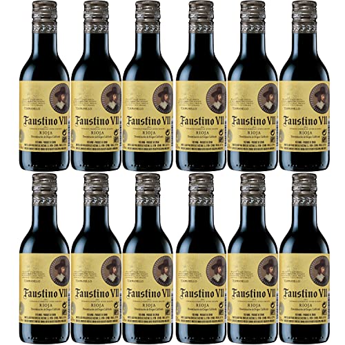 Faustino VII Tinto Kleinflasche Rotwein Wein trocken Spanien I Visando Paket (12 Flaschen) von FeinWert