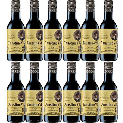 Faustino VII Tinto Kleinflasche Rotwein Wein trocken Spanien I Visando Paket (12 Flaschen) von FeinWert