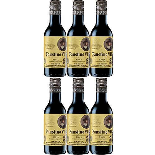 Faustino VII Tinto Kleinflasche Rotwein Wein trocken Spanien I Visando Paket (6 Flaschen) von FeinWert