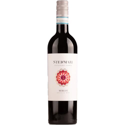 Feudo Arancio Stemmari Merlot IGT Rotwein Wein Trocken Sizilien Italien inkl. FeinWert E-Book (1 x 0,75l) von FeinWert