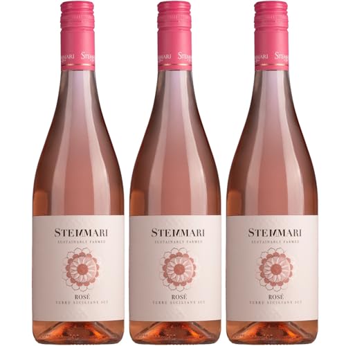 Feudo Arancio Stemmari Nero d'Avola Rosato IGT Rosewein Wein Trocken Sizilien Italien inkl. FeinWert E-Book (3 x 0,75l) von FeinWert