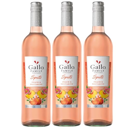 Gallo Family Vineyards Spritz Pfirsich Nektarine Peach Nectarine Roséwein lieblich fruchtig Kalifornien California USA inkl. FeinWert E-Book (3 x 0,75l) von FeinWert