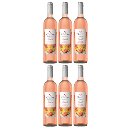 Gallo Family Vineyards Spritz Pfirsich Nektarine Peach Nectarine Roséwein lieblich fruchtig Kalifornien California USA inkl. FeinWert E-Book (6 x 0,75l) von FeinWert