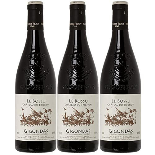 Gigondas Château du Trignon AOC Rotwein Wein trocken Frankreich I FeinWert Paket (3 x 0,75l) von FeinWert