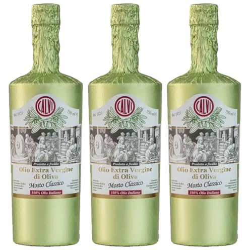 Giuseppe Calvi Mosto Classico Olio Extra Vergine di Oliva Olivenöl Italien inkl. FeinWert E-Book (3 x 750ml) von FeinWert