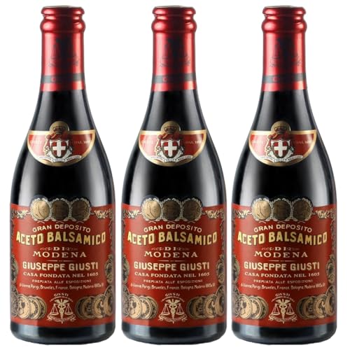 Giuseppe Giusti Aceto Balsamico Balsamico-Essig aus Modena 3 Goldmedaillen Italien inkl. FeinWert E-Book (3 x 0,25l) von FeinWert
