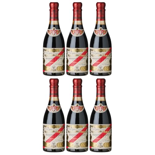 Giuseppe Giusti Aceto Balsamico Giusti 'Banda Rossa' Balsamessig ca. 20 Jahre alt Italien inkl. FeinWert E-Book (6 x 0,25l) von FeinWert