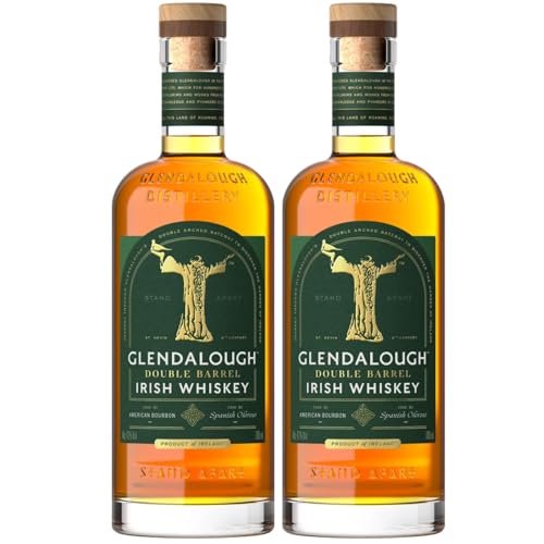 Glendalough Single Grain Double Barrel Aged Irish Whiskey Irland I FeinWert Paket (2 x 0,7l) von FeinWert