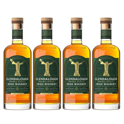 Glendalough Single Grain Double Barrel Aged Irish Whiskey Irland I FeinWert Paket (4 x 0,7l) von FeinWert