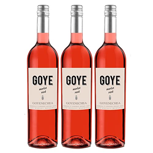 Goyenechea Merlot Rosé GOYE Roséwein Wein trocken Argentinien I FeinWert Paket (3 x 0,75l) von FeinWert