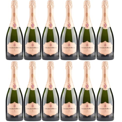 Graham Beck Cap Classique MCC Pinot Noir Rosé Vintage Schaumwein Südafrika inkl. FeinWert E-Book (12 x 0,75l) von FeinWert