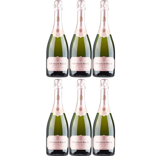 Graham Beck MCC Brut Rosé Chardonnay Pinot Noir Schaumwein rosé Südafrika inkl. FeinWert E-Book (6 x 0,75l) von FeinWert