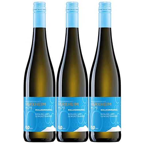 Herxheim Null-Komma-Null alkoholfreier Weißwein Cuvée Wein süß Deutschland Inkl. FeinWert E-Book (3 x 0,75l) von FeinWert