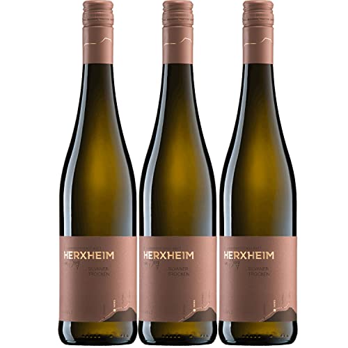 Herxheim Silvaner QbA Weißwein Wein trocken Deutschland Inkl. FeinWert E-Book (3 x 0,75l) von FeinWert