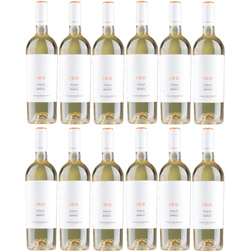 I Muri Bianco Puglia Weisswein Weiss trocken Italien inkl. FeinWert E-Book (12 x 0,75l) von FeinWert